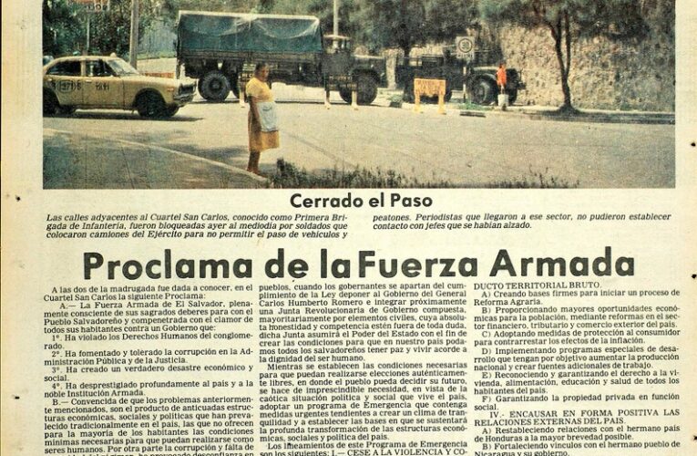 Proclama de la Fuerza Armada de la República de El Salvador